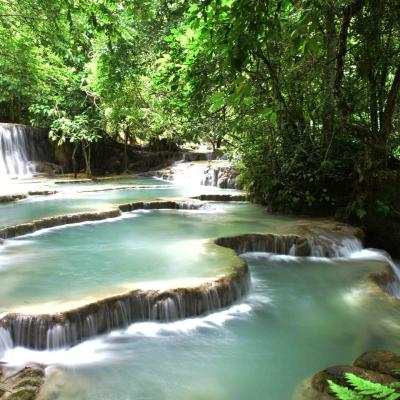 Laos: Cachoeira Kuang Si em Luang Prabang