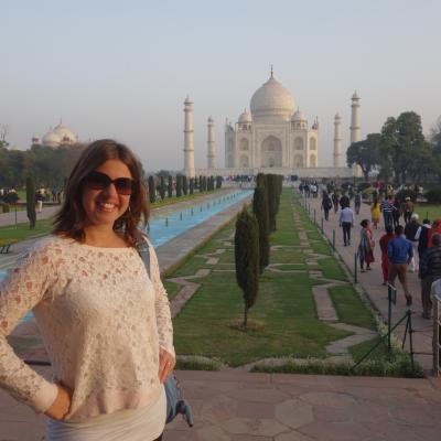 Índia: Giuliana no Taj Mahal