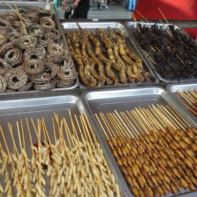 China - Feirinha em Wangfujing, vai um espetinho?