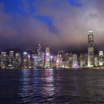 Hong Kong - Show de luzes durante a noite