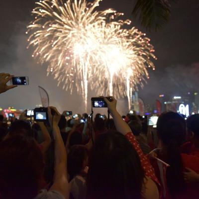 Singapura - Fogos na Marina Bay