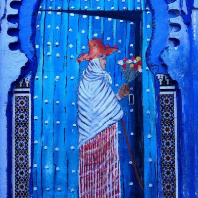 Marrocos: Porta em Chefchaouen