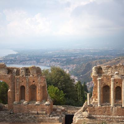Itália - Teatro Grego em Taormina, Sicília