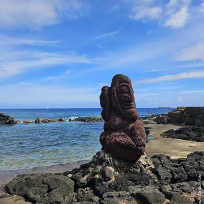 Ilha De Pascoa Moai Proximo A Hanga Roa
